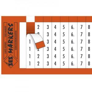 E38 Wire Marker Card - Number 6 White