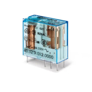 Miniature PCB/Plug-in relay 2CO 8A 12VDC