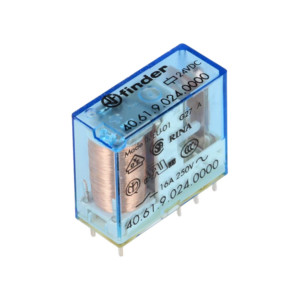 Finder 40.61 PCB/Plug-in relay 1CO 16A 24V DC