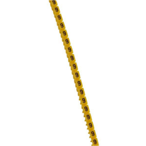 Numero 9 johdinmerkki 0,5-1,5 mm², keltainen - Legrand cab 3