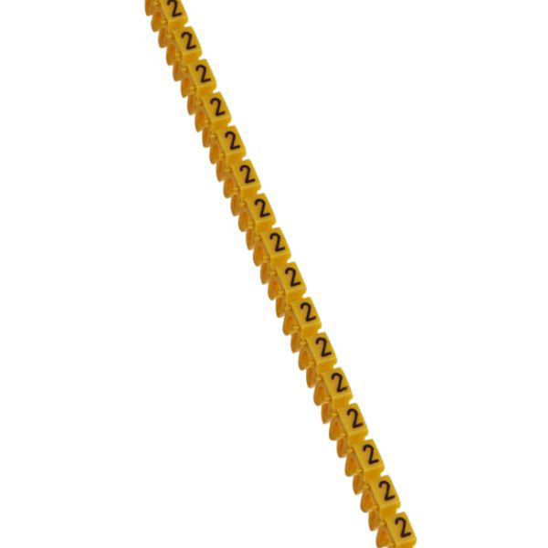 Legrand Number 2 marker 1,5-2,5 mm², yellow