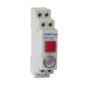 CHINT NP9 NP9 Module-size push button 3NO red