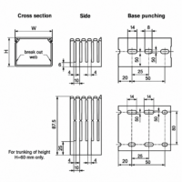 (X) GF trough cover, width 80 grey (24m)