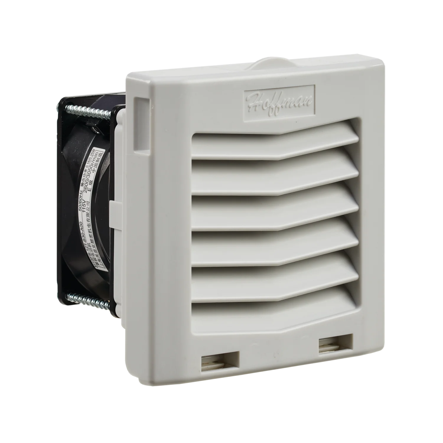 (X) SIDE-MOUNT FILTER FAN, 4inch LT GRAY